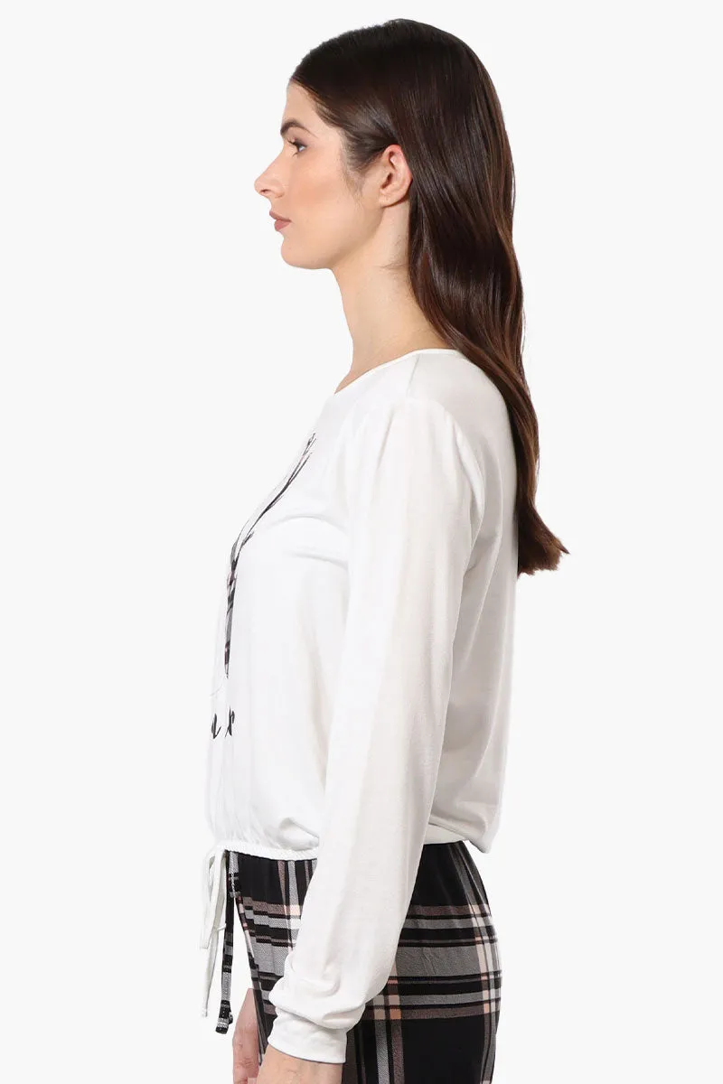 Cuddly Canuckies Oh Deer Print Pajama Top - White sold by Fairweather product image thumbnail 2