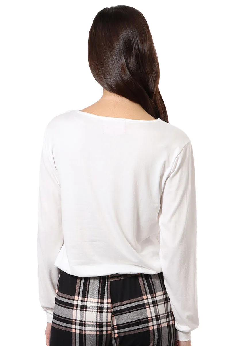 Cuddly Canuckies Oh Deer Print Pajama Top - White sold by Fairweather product image thumbnail 3