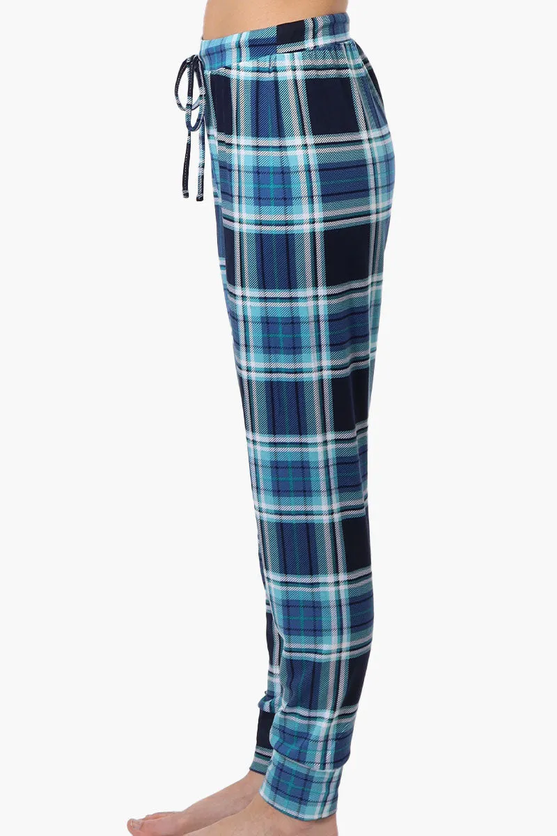 Cuddly Canuckies Plaid Jogger Pajama Pants - Blue sold by Fairweather product image thumbnail 2