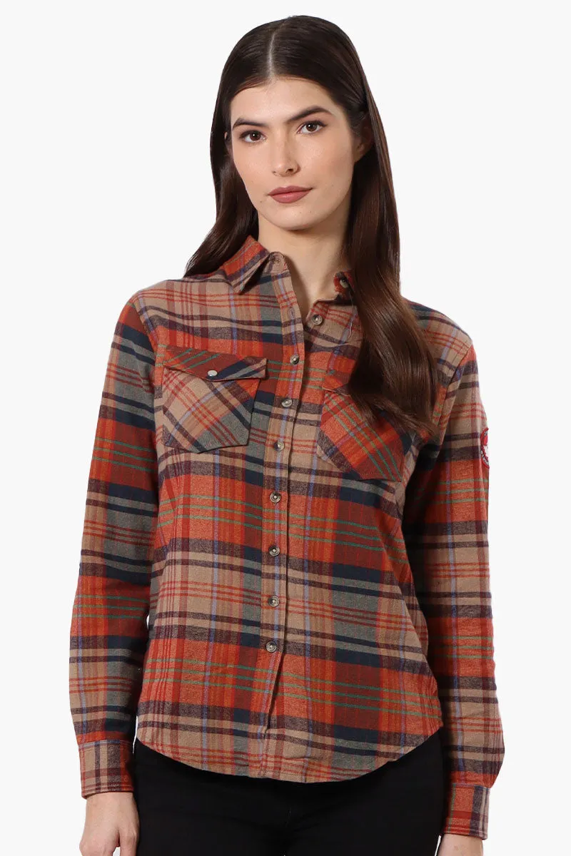 Canada Weather Gear Plaid Button Up Shirt - Rust sold by Fairweather