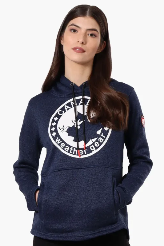 Canada Weather Gear Chest Logo Fleece Hoodie - Navy sold by Fairweather