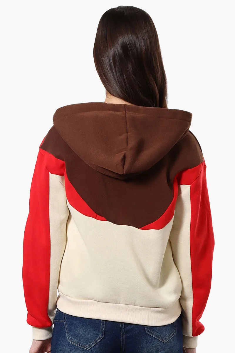 New Look Fleece Colour Block Hoodie - Brown sold by Fairweather product image thumbnail 3