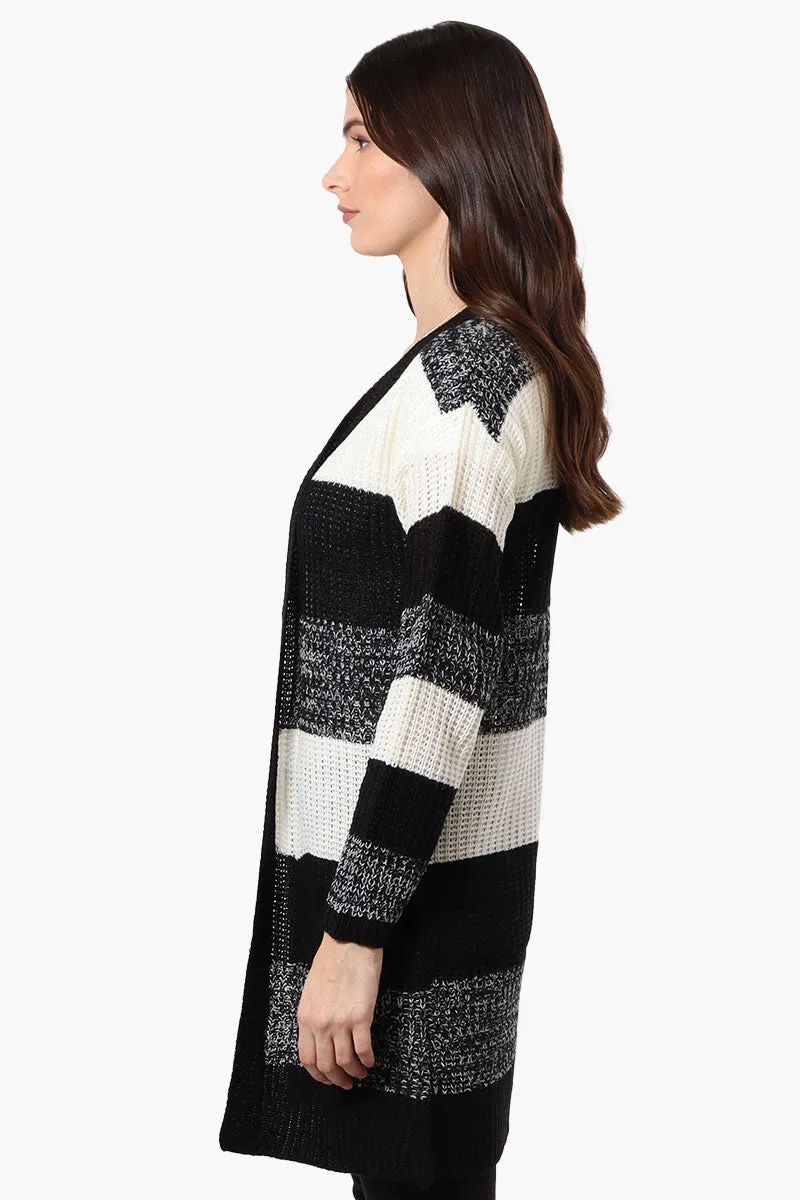 Majora Striped Open Wrap Cardigan - Black sold by Fairweather product image thumbnail 2