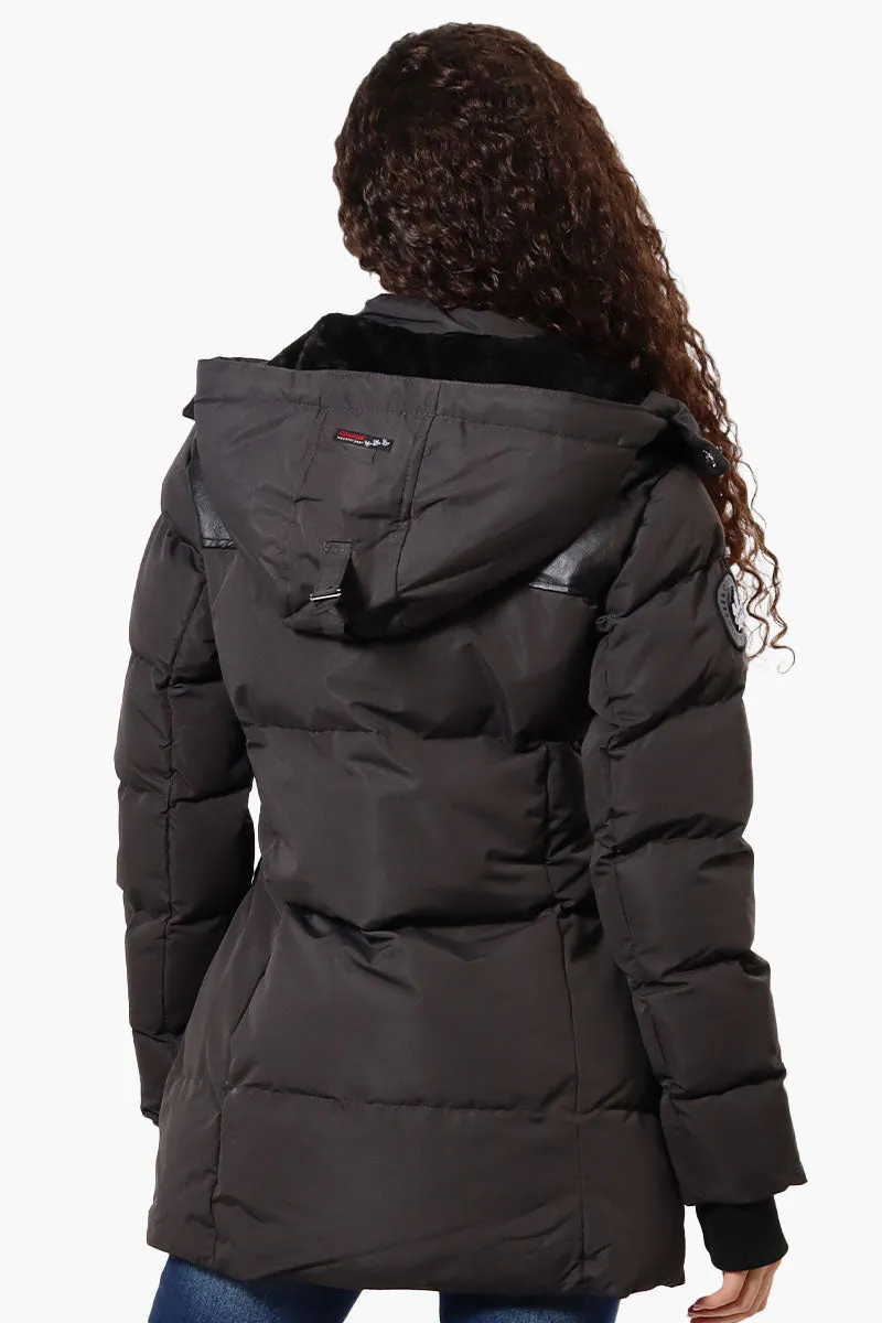 Canada Weather Gear 3/4 Length Vegan Leather Parka Jacket - Black sold by Fairweather product image thumbnail 3
