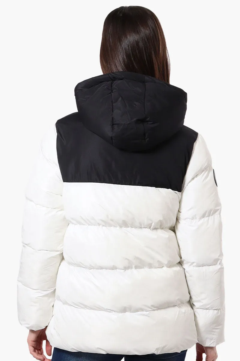 Super Triple Goose Sherpa Lined Bubble Bomber Jacket - White sold by Fairweather product image thumbnail 3
