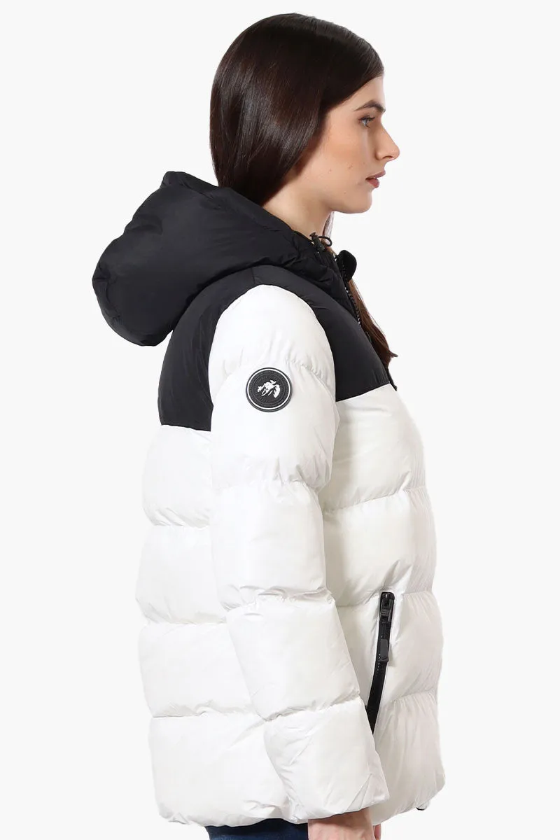 Super Triple Goose Sherpa Lined Bubble Bomber Jacket - White sold by Fairweather product image thumbnail 2