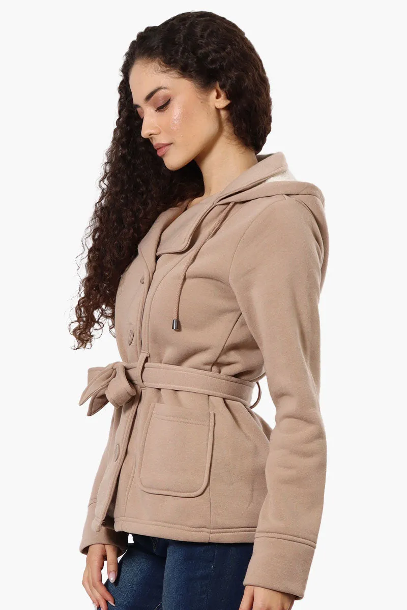 Fahrenheit Sherpa Lined Double Breasted Lightweight Jacket - Beige sold by Fairweather product image thumbnail 2