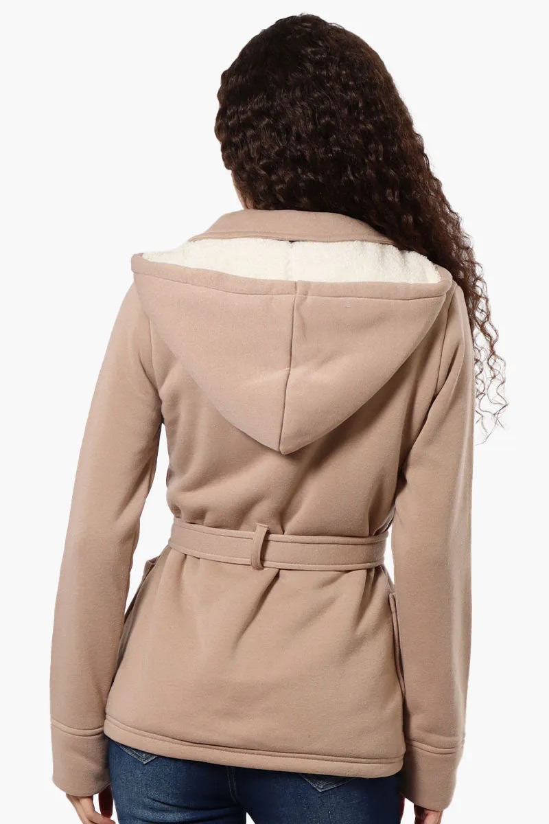 Fahrenheit Sherpa Lined Double Breasted Lightweight Jacket - Beige sold by Fairweather product image thumbnail 3