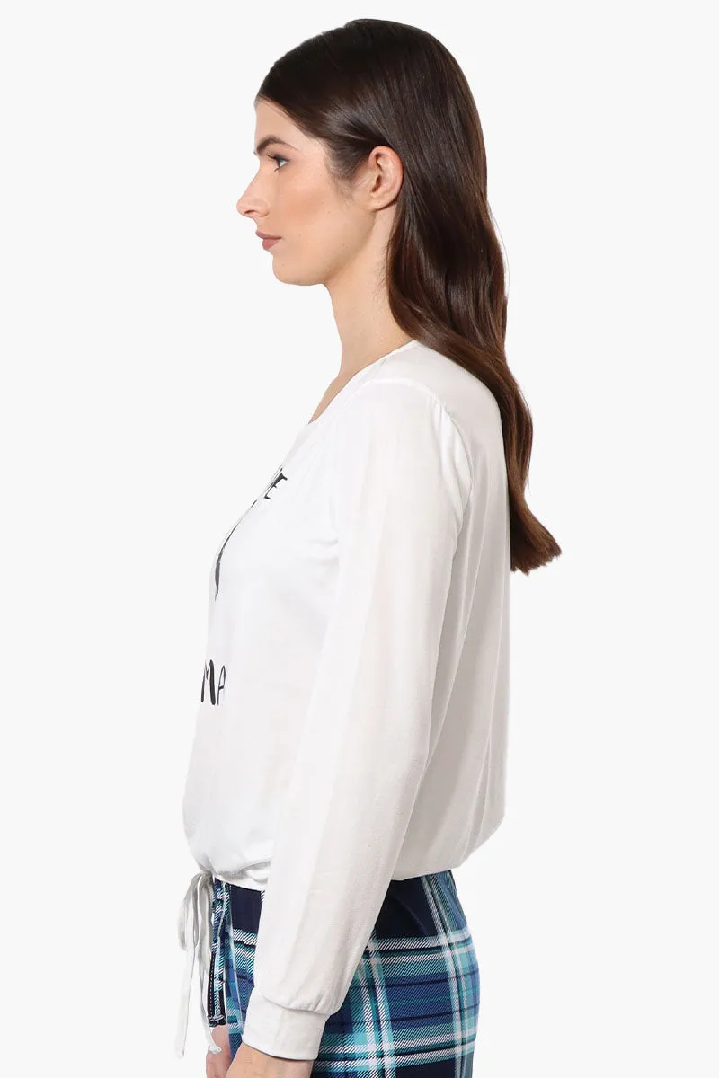 Cuddly Canuckies You're The Cat's Pajamas Print Pajama Top - White sold by Fairweather product image thumbnail 2