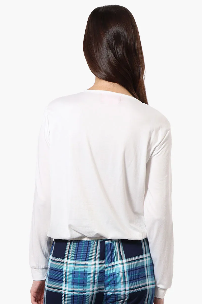 Cuddly Canuckies You're The Cat's Pajamas Print Pajama Top - White sold by Fairweather product image thumbnail 3