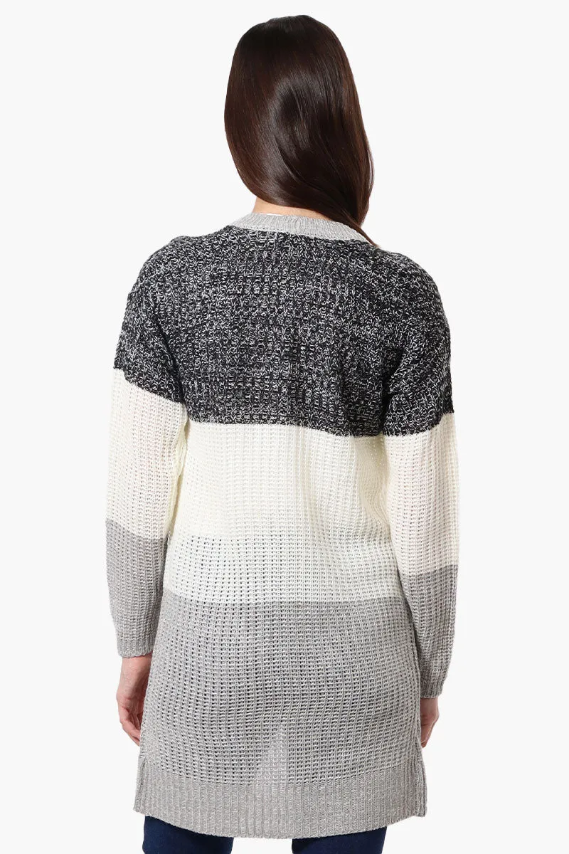 Majora 3 Stripe Open Wrap Cardigan - Black sold by Fairweather product image thumbnail 3