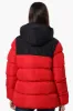 Super Triple Goose Sherpa Lined Bubble Bomber Jacket - Red sold by Fairweather