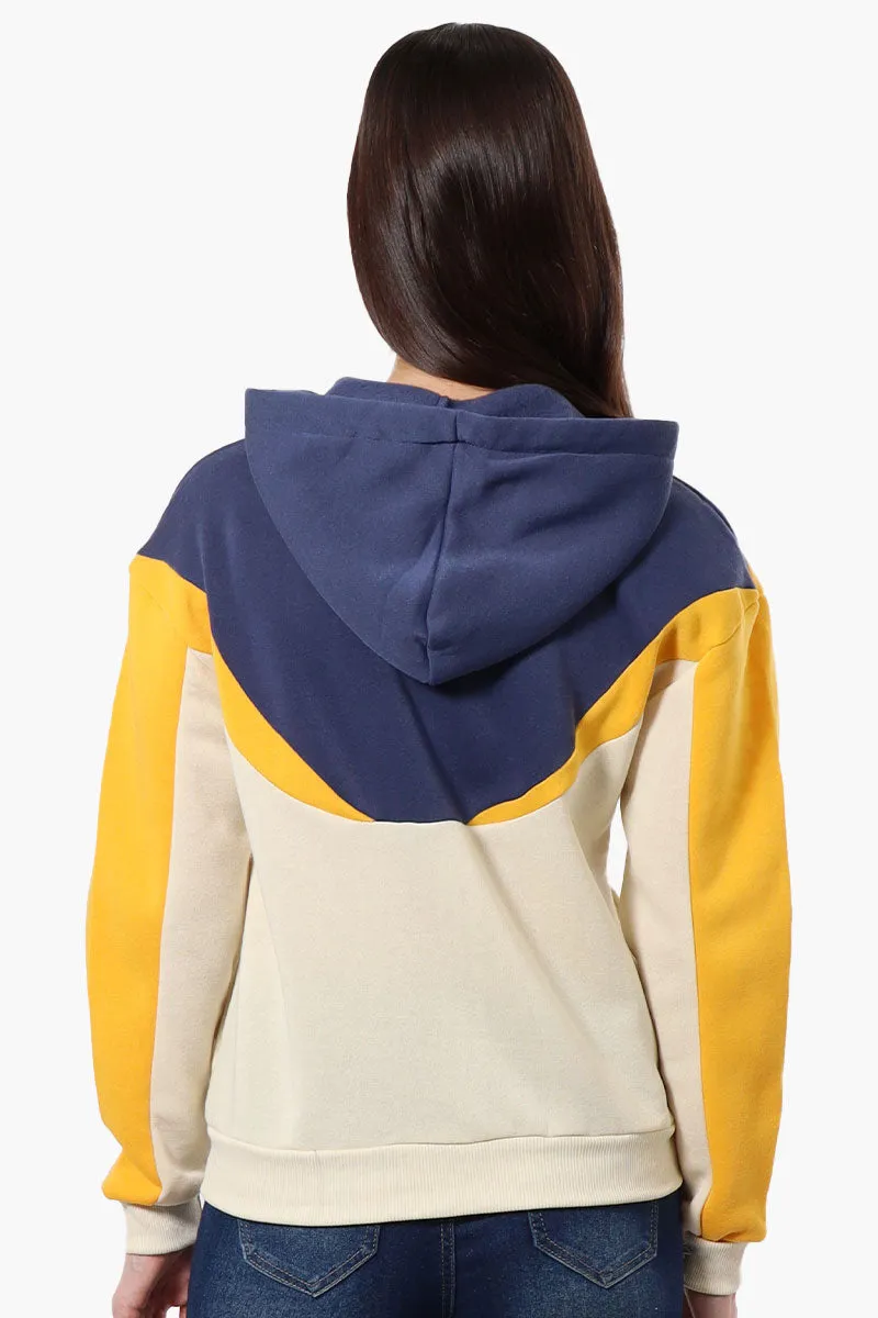 New Look Fleece Colour Block Hoodie - Navy sold by Fairweather product image thumbnail 3