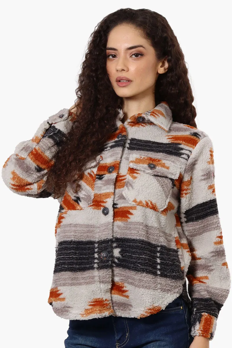 Canada Weather Gear Patterned Sherpa Lightweight Jacket - Grey sold by Fairweather