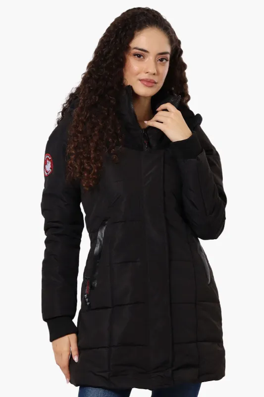 Canada Weather Gear Faux Fur Lined Hood Parka Jacket - Black sold by Fairweather