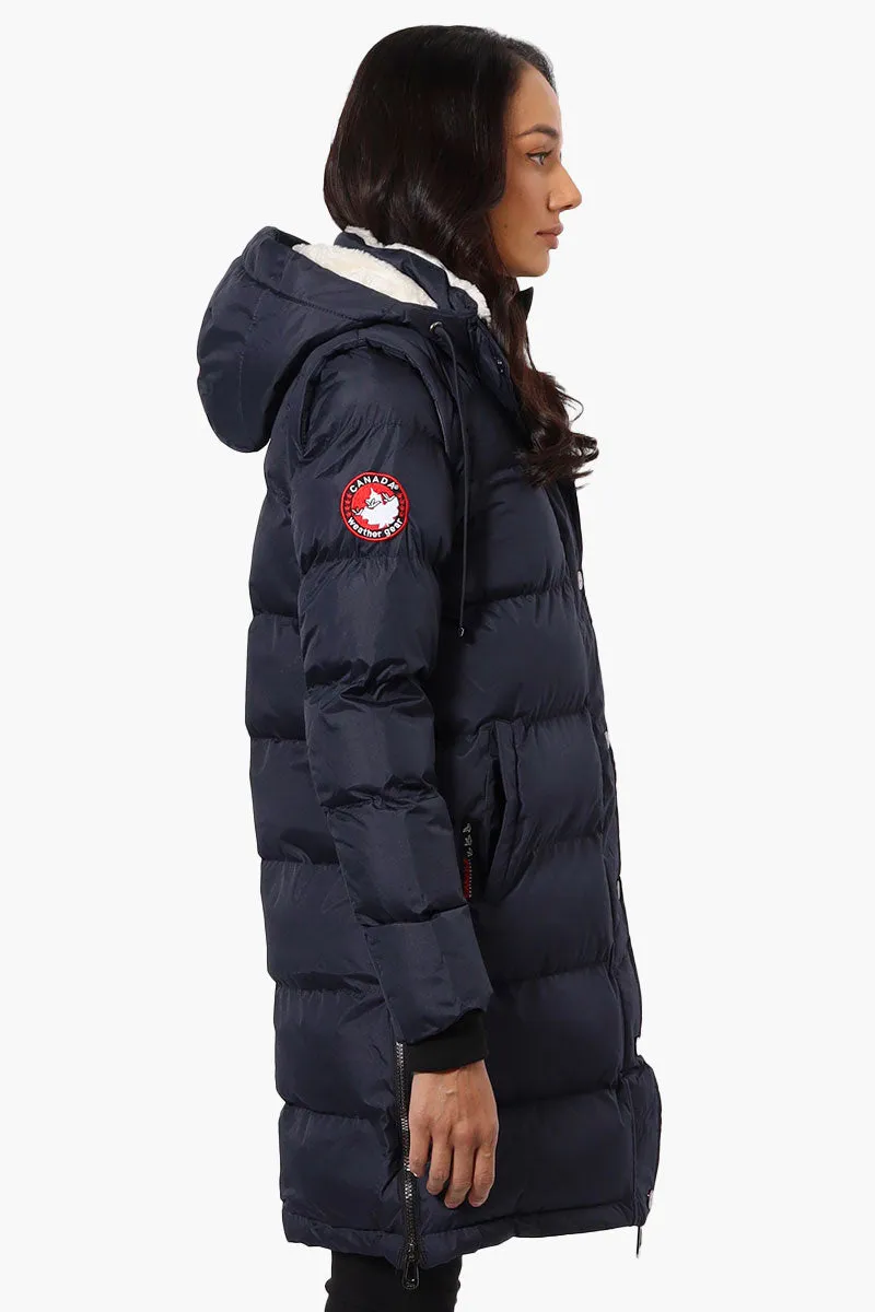Canada Weather Gear Side Slit Puffer Parka Jacket - Navy sold by Fairweather product image thumbnail 2