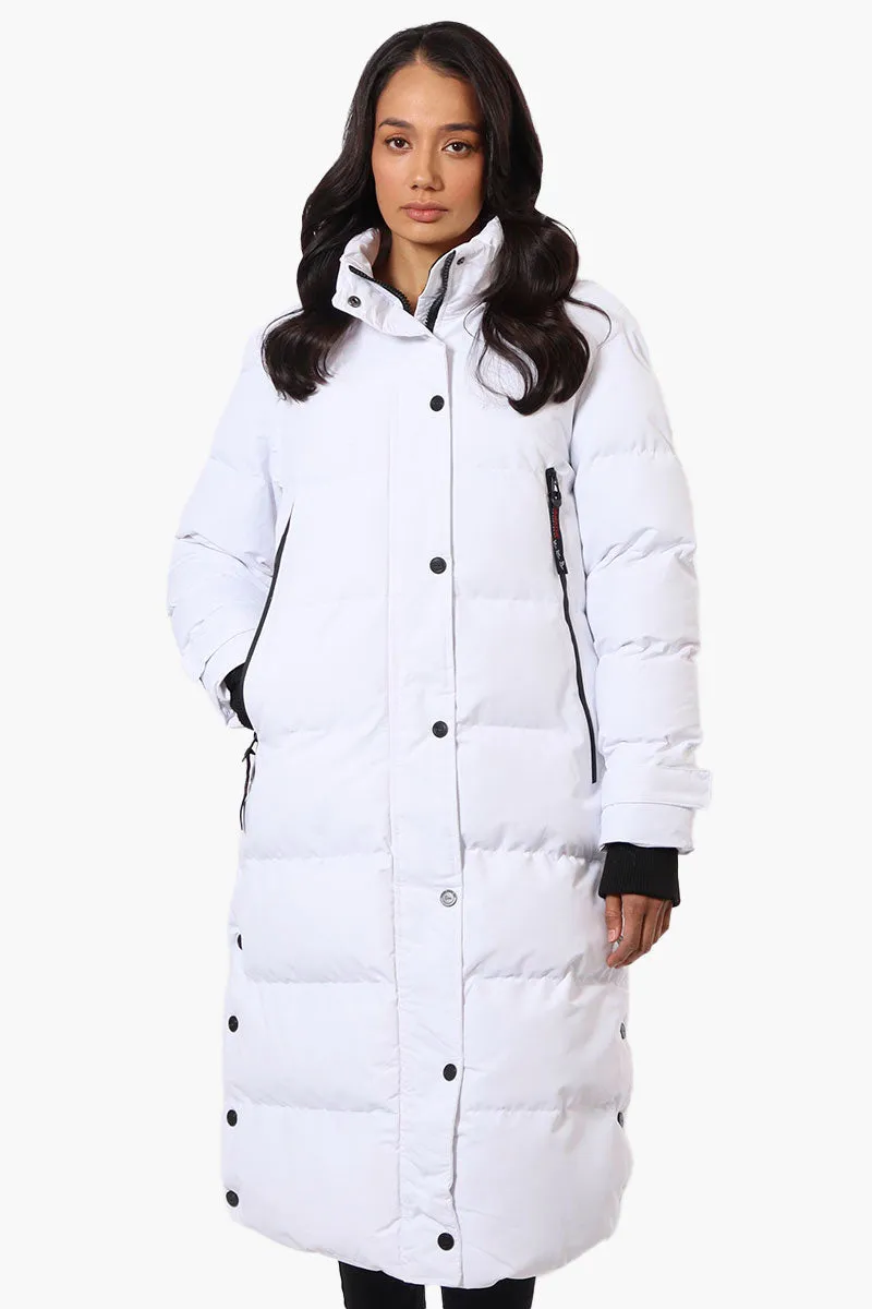 Canada Weather Gear Long Puffer Parka Jacket - White sold by Fairweather