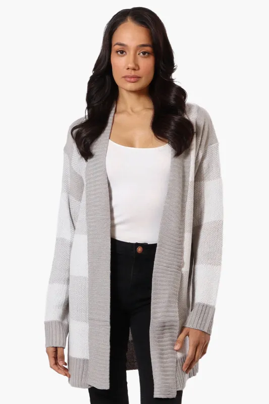 Canada Weather Gear Fold Over Wrap Cardigan - Grey sold by Fairweather