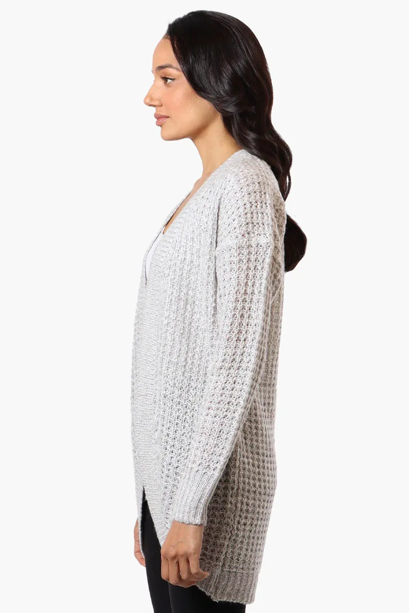 Majora Knit Long Sleeve Wrap Cardigan - Stone sold by Fairweather product image thumbnail 2