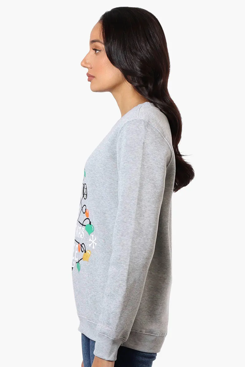 Ugly Christmas Sweater Rocking Around Print Christmas Sweater - Grey sold by Fairweather product image thumbnail 2