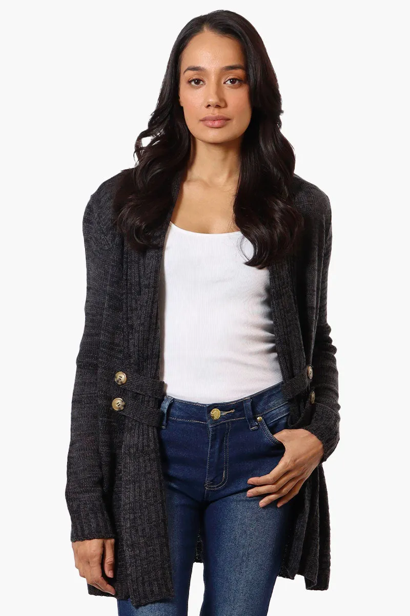 International INC Company Knit Open Wrap Cardigan - Black sold by Fairweather