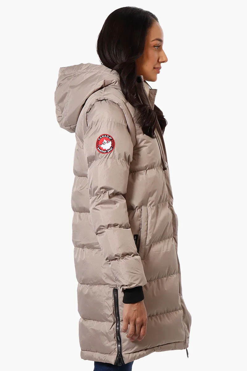 Canada Weather Gear Side Slit Puffer Parka Jacket - Beige sold by Fairweather product image thumbnail 2