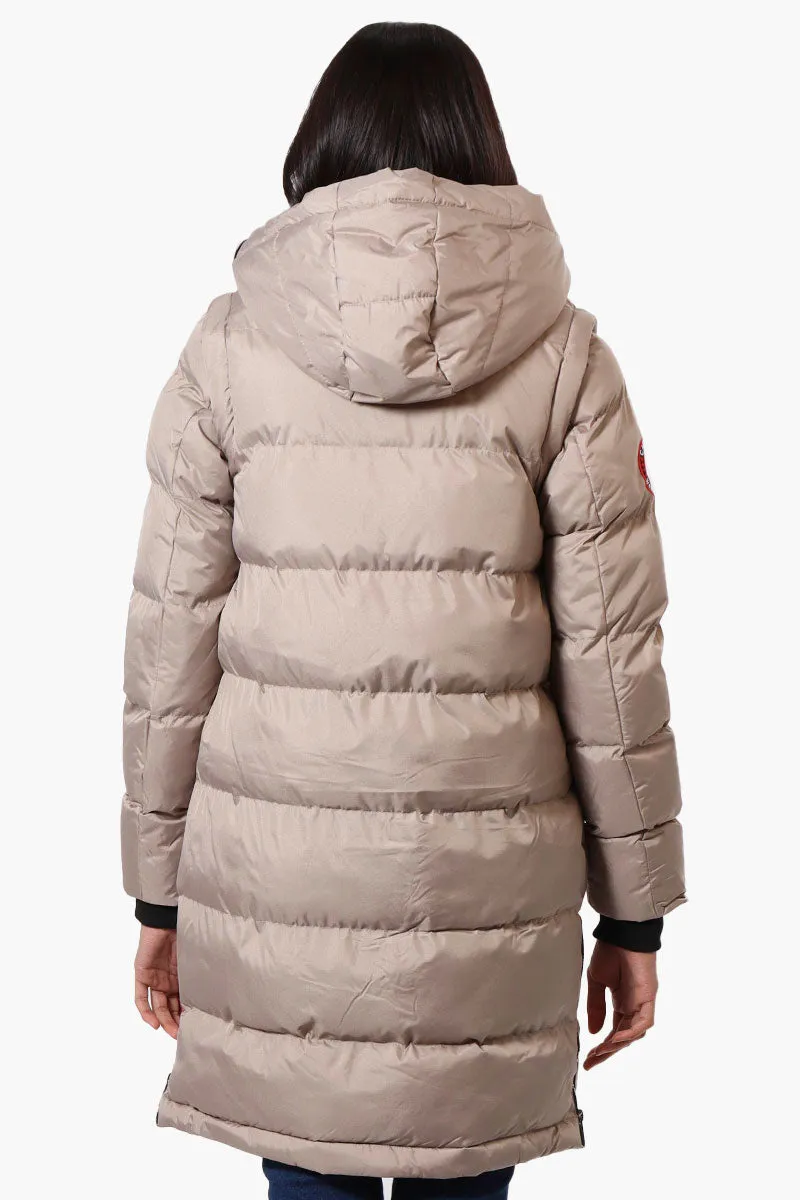 Canada Weather Gear Side Slit Puffer Parka Jacket - Beige sold by Fairweather product image thumbnail 3