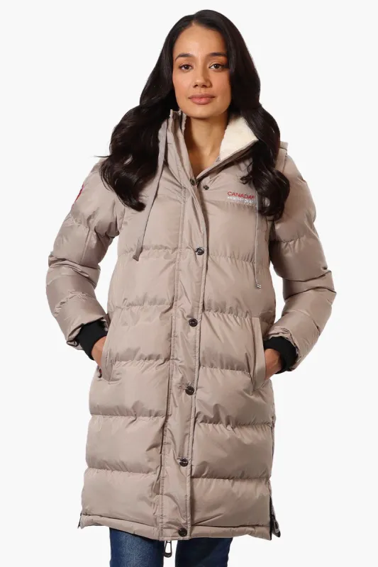 Canada Weather Gear Side Slit Puffer Parka Jacket - Beige sold by Fairweather
