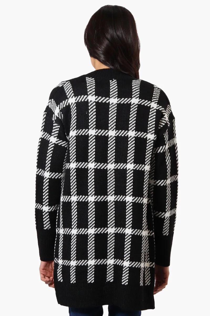 Canada Weather Gear Plaid Open Wrap Cardigan - Black sold by Fairweather product image thumbnail 3