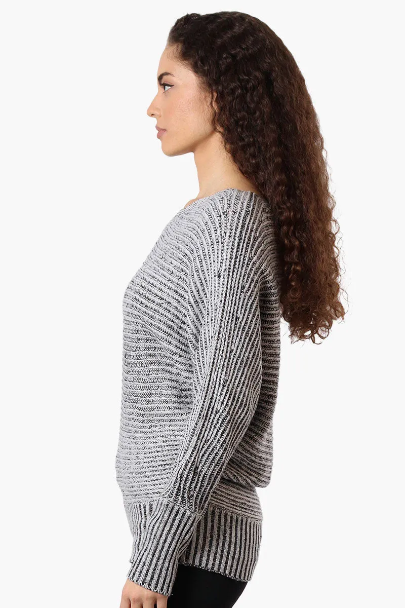 International INC Company Ribbed Boat Neck Pullover Sweater - Grey sold by Fairweather product image thumbnail 2