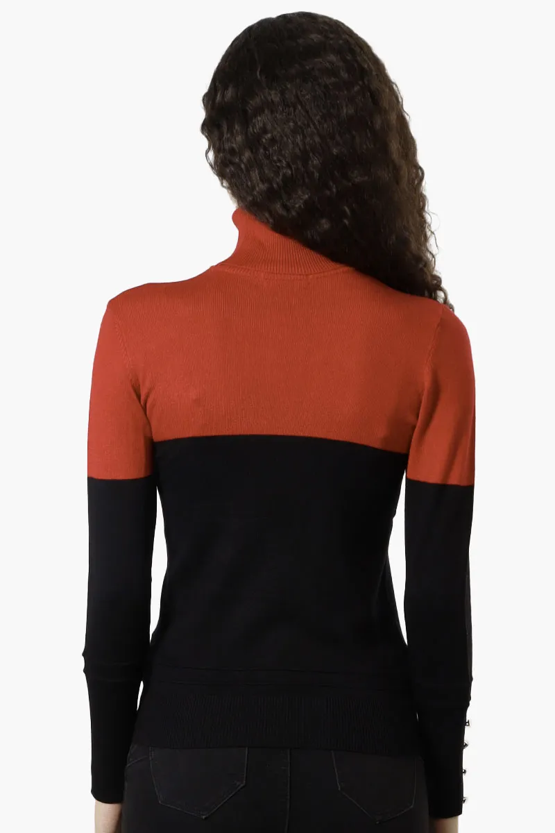 International INC Company Colour Block Turtleneck Pullover Sweater - Red sold by Fairweather product image thumbnail 3