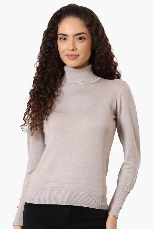 International INC Company Basic Turtleneck Pullover Sweater - Beige sold by Fairweather