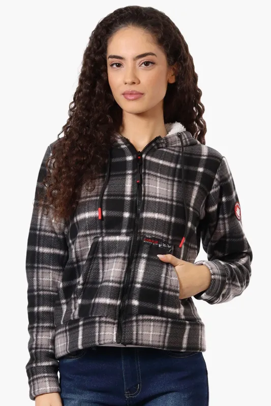 Canada Weather Gear Plaid Fleece Lined Hoodie - Black sold by Fairweather