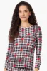 Canada Weather Gear Reindeer Pattern Henley Pajama Top - Multi sold by Fairweather