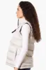 Canada Weather Gear Fleece Lined Collar Bubble Vest - Stone sold by Fairweather
