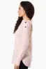 Beechers Brook Shoulder Button Split Neck Sweater - Pink sold by Fairweather