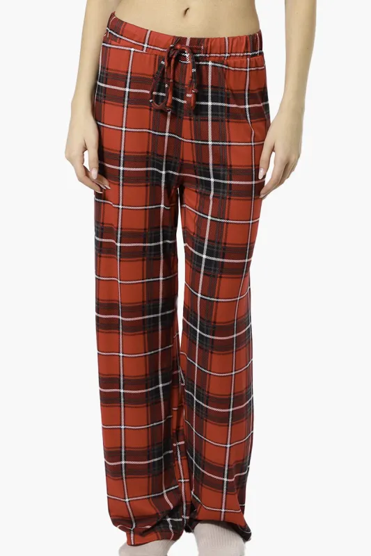 Canada Weather Gear Plaid Wide Leg Pajama Pants - Red sold by Fairweather