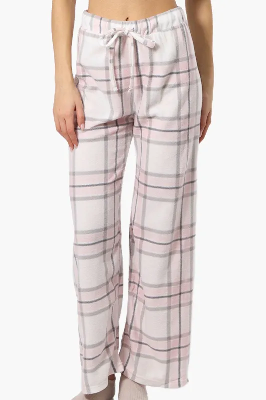 Canada Weather Gear Plaid Wide Leg Pajama Pants - Blush sold by Fairweather