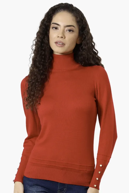 International INC Company Basic Turtleneck Pullover Sweater - Red sold by Fairweather