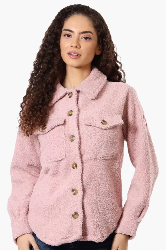 Canada Weather Gear Sherpa Lightweight Jacket - Pink sold by Fairweather
