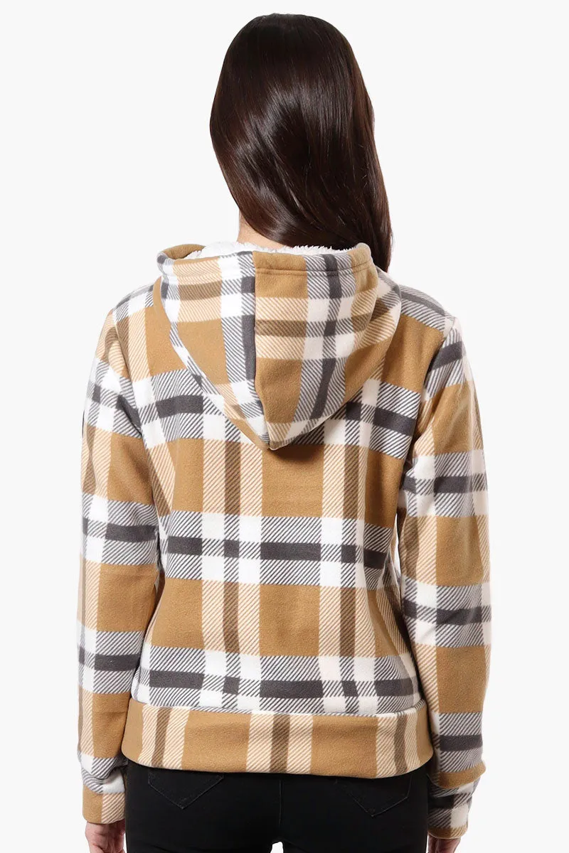 Canada Weather Gear Plaid Fleece Lined Hoodie - Beige sold by Fairweather product image thumbnail 3