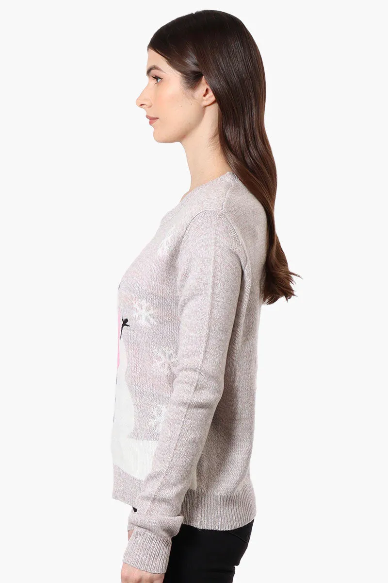Ugly Christmas Sweater Snow Woman Knit Christmas Sweater - Grey sold by Fairweather product image thumbnail 2