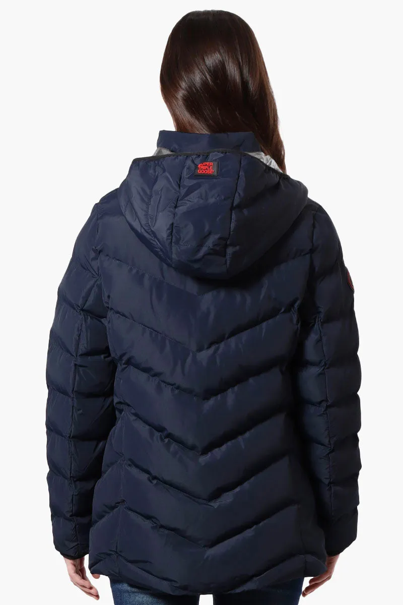 Super Triple Goose Heat Retention Lining Bomber Jacket - Navy sold by Fairweather product image thumbnail 3