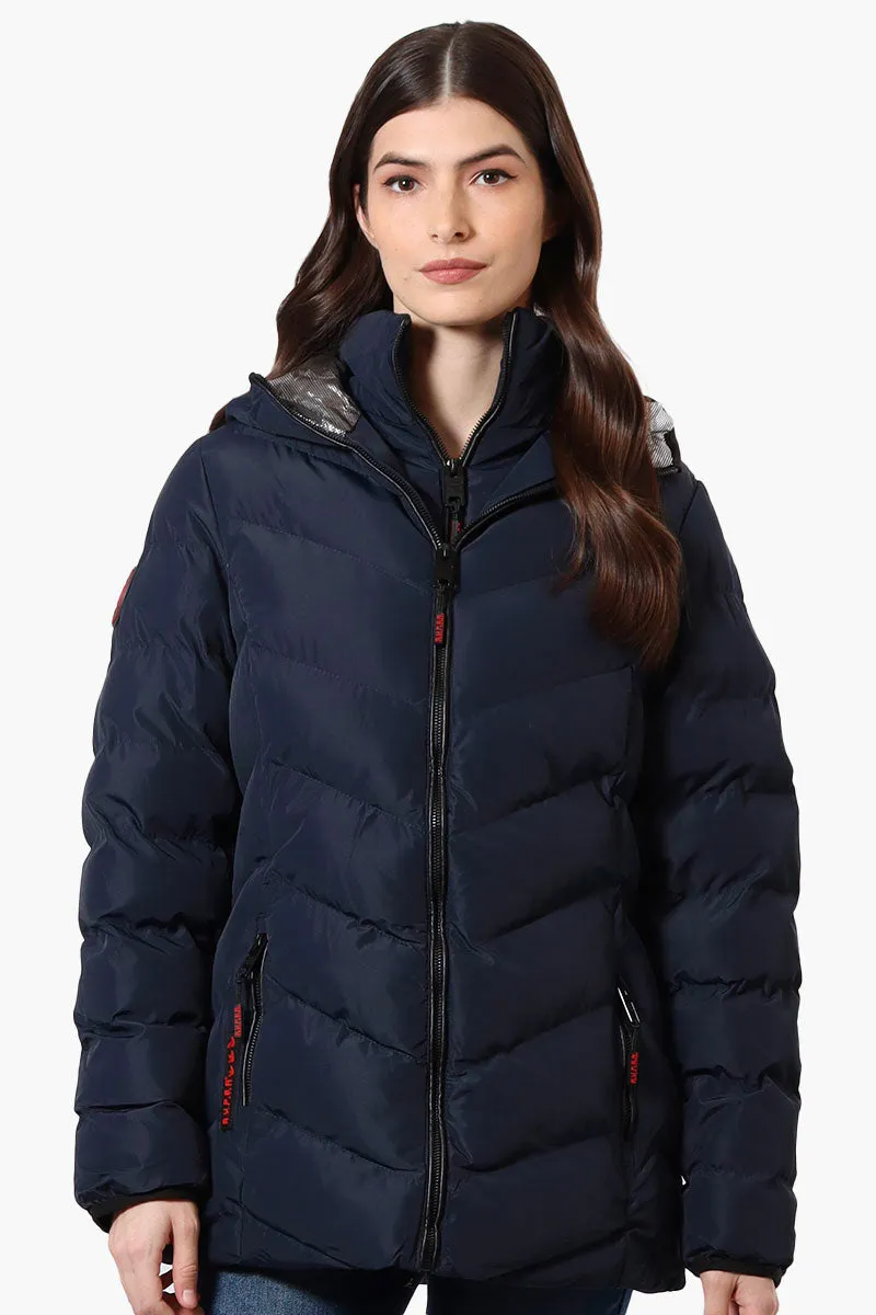 Super Triple Goose Heat Retention Lining Bomber Jacket - Navy sold by Fairweather