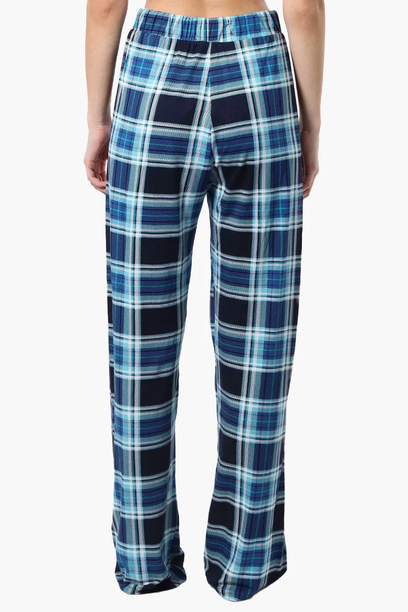 Canada Weather Gear Plaid Wide Leg Pajama Pants - Navy sold by Fairweather product image thumbnail 3