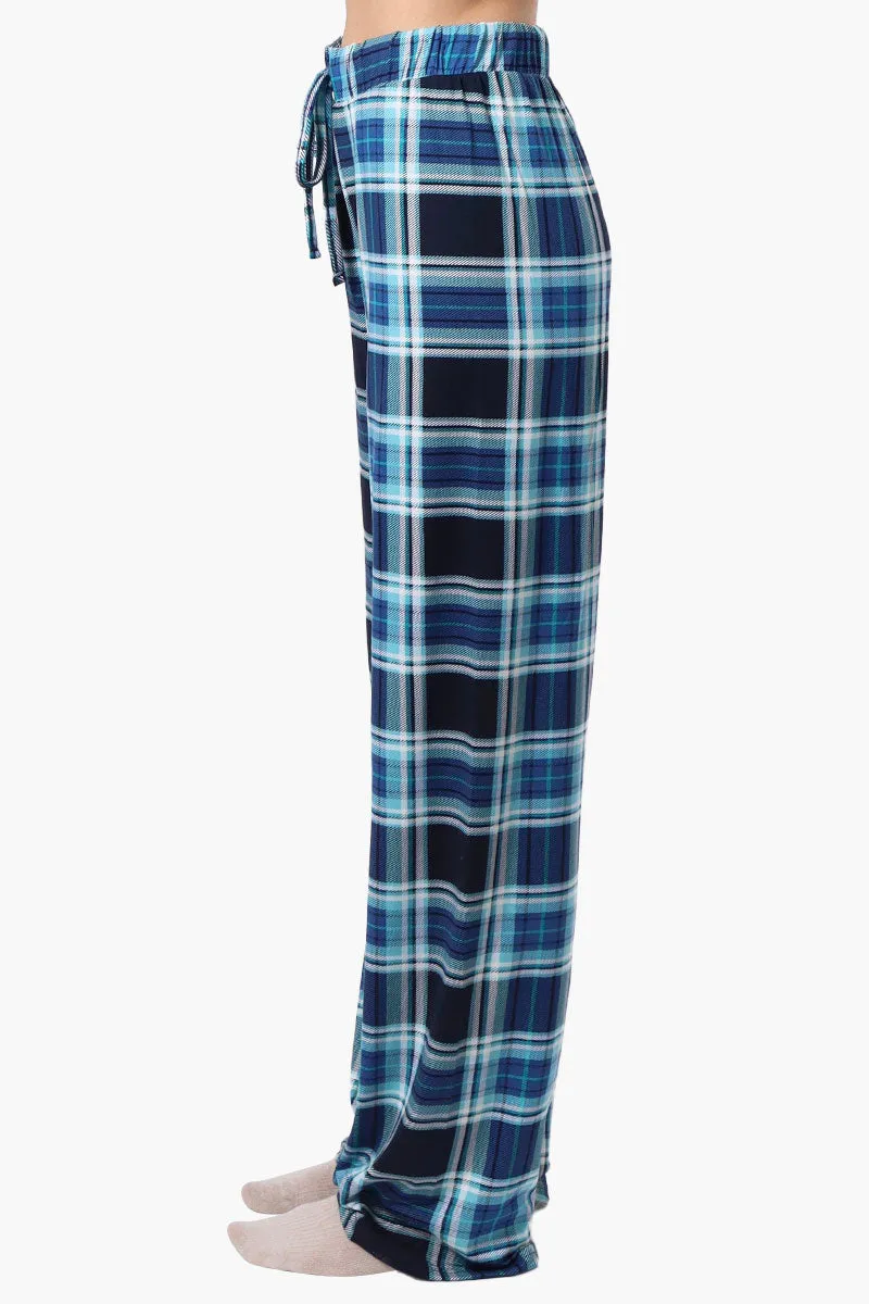 Canada Weather Gear Plaid Wide Leg Pajama Pants - Navy sold by Fairweather product image thumbnail 2