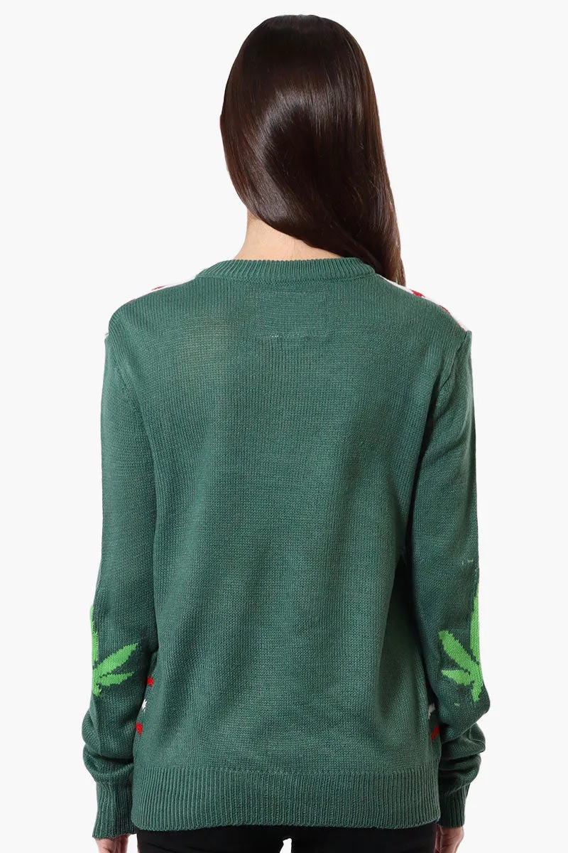 Ugly Christmas Sweater Let's Get Baked Knit Christmas Sweater - Green sold by Fairweather product image thumbnail 3