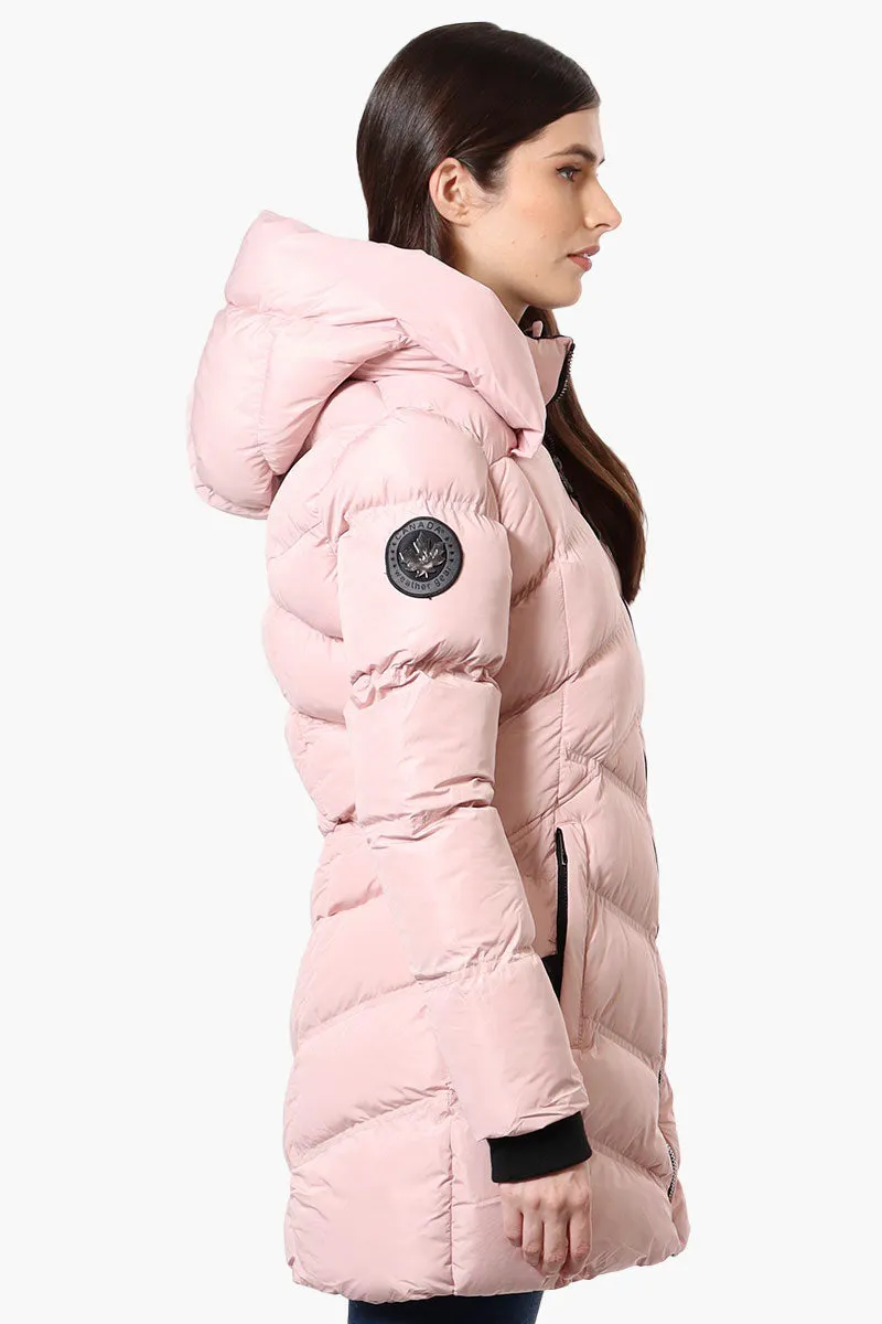 Canada Weather Gear Chevron Quilted Puffer Parka Jacket - Pink sold by Fairweather product image thumbnail 2