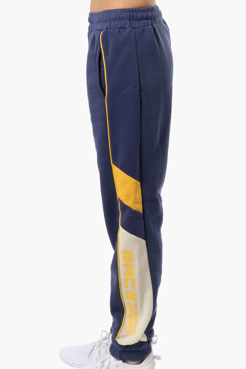 New Look Race Side Print Fleece Joggers - Navy sold by Fairweather product image thumbnail 2