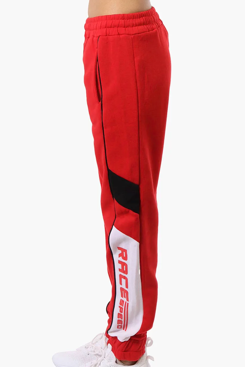 New Look Race Side Print Fleece Joggers - Red sold by Fairweather product image thumbnail 2